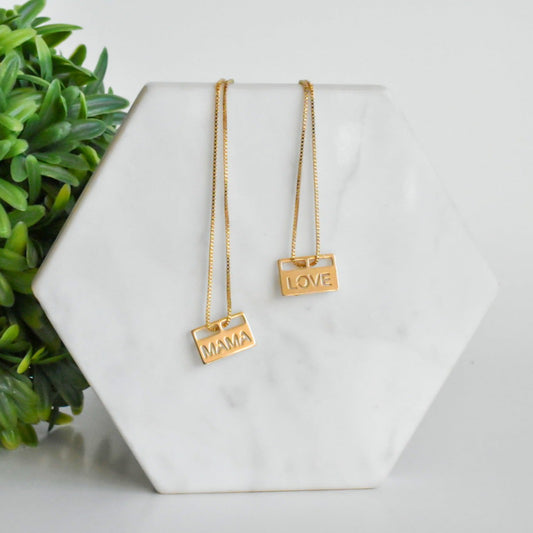 Tara Name Tag Necklace - Gold Filled (2 styles)
