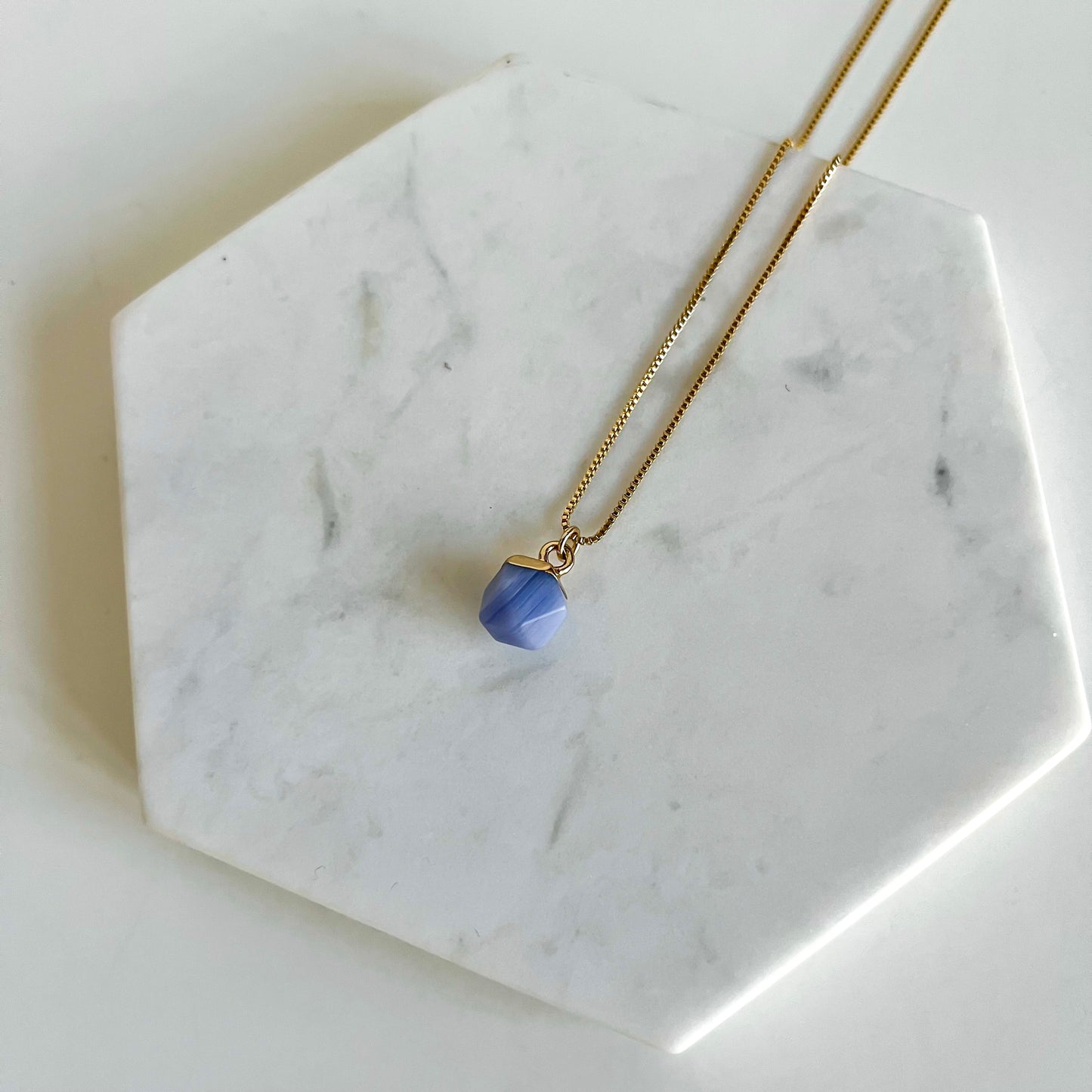 Natural Stone Necklace - Gold Filled