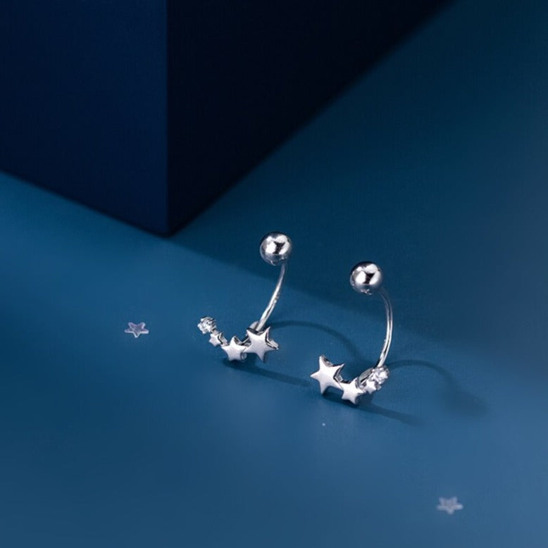 Constellation Sterling Silver Screwback Earrings