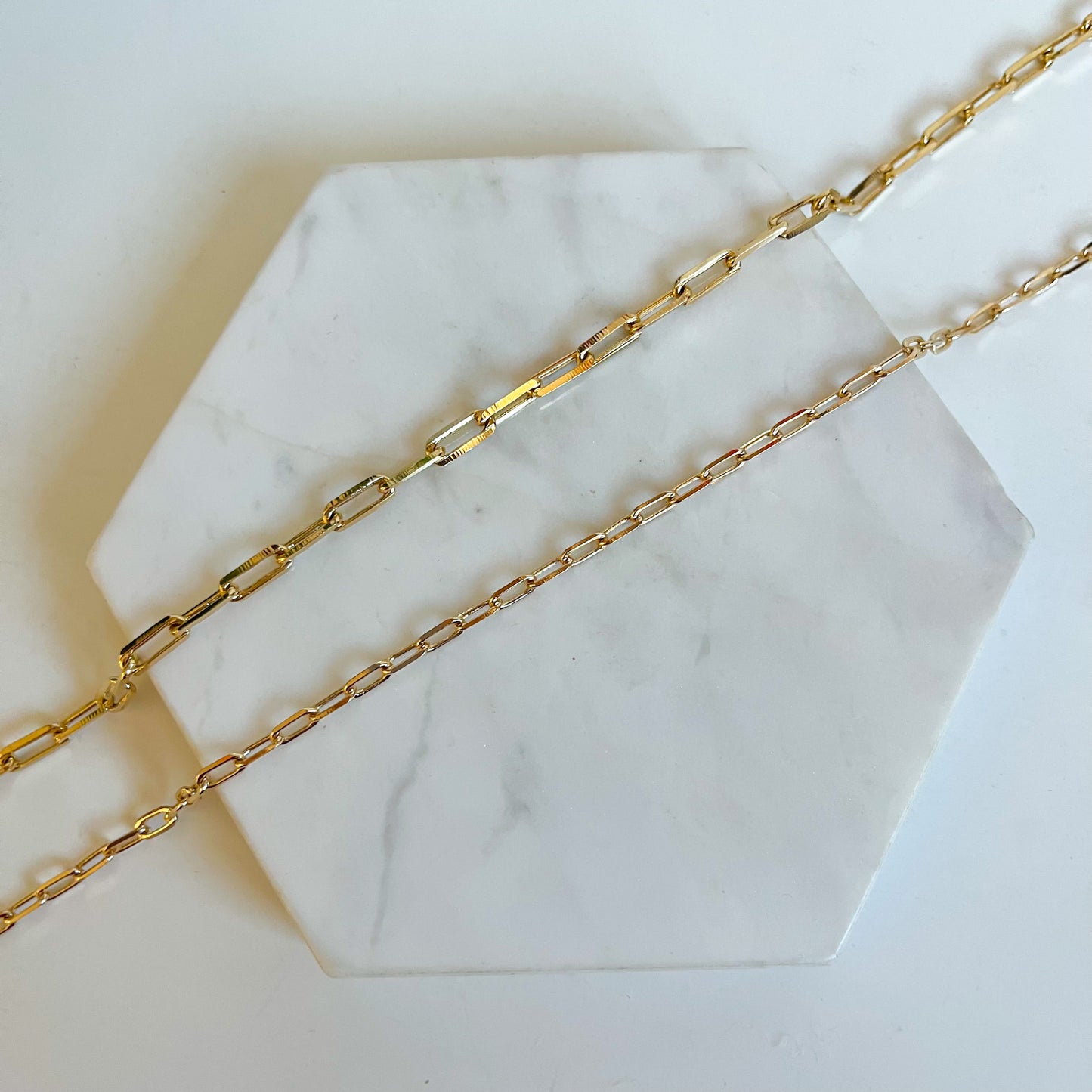 Mini Priscilla Paper Clip Chain Necklace - Gold Filled