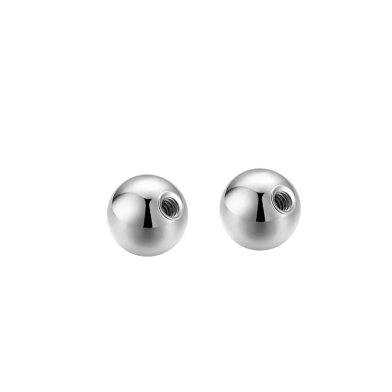 Extra Set of Sterling Silver Screwballs (4mm)